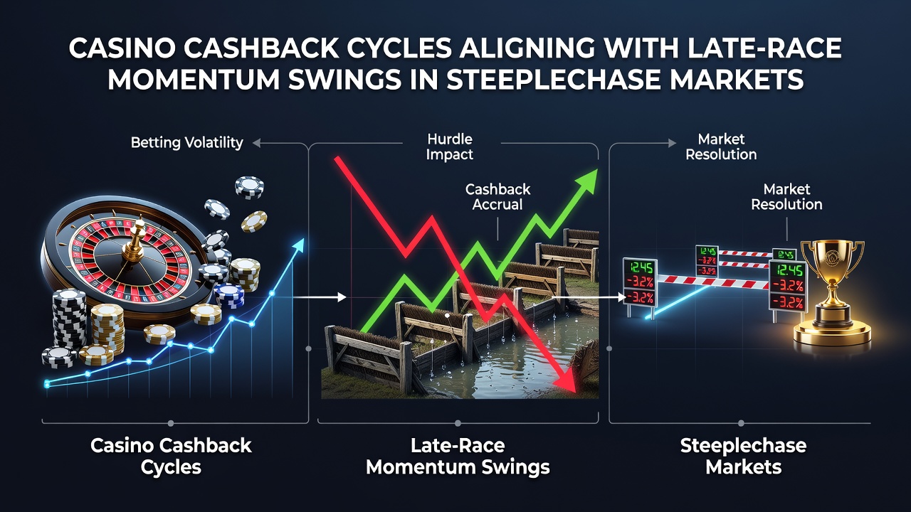 Chart showing alignment between cashback redemption peaks and steeplechase betting volume surges