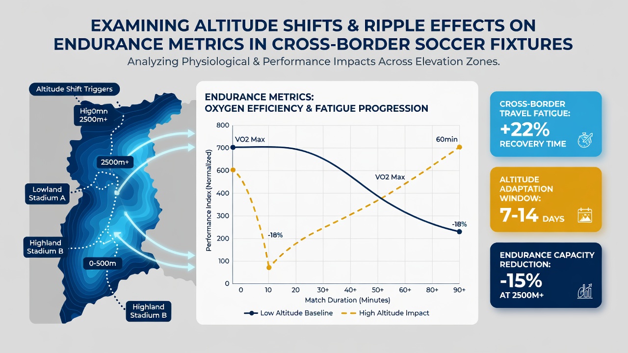 Endurance tracking data displayed during a high-altitude soccer fixture analysis