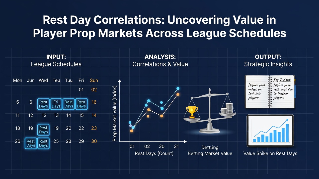 Athletes resting between games with schedule charts overlay showing prop bet trends