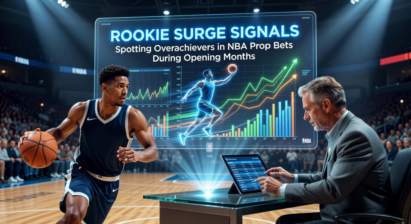 NBA rookies celebrating a fast break dunk during early season action, highlighting explosive rookie potential in prop betting markets