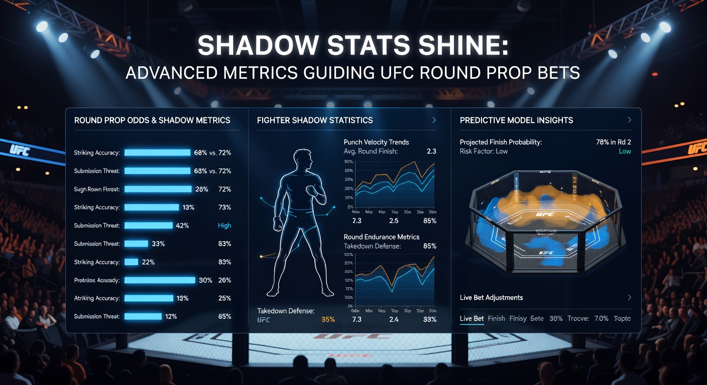 Data visualization of UFC shadow stats dashboard showing strike rates and takedown metrics for predictive modeling